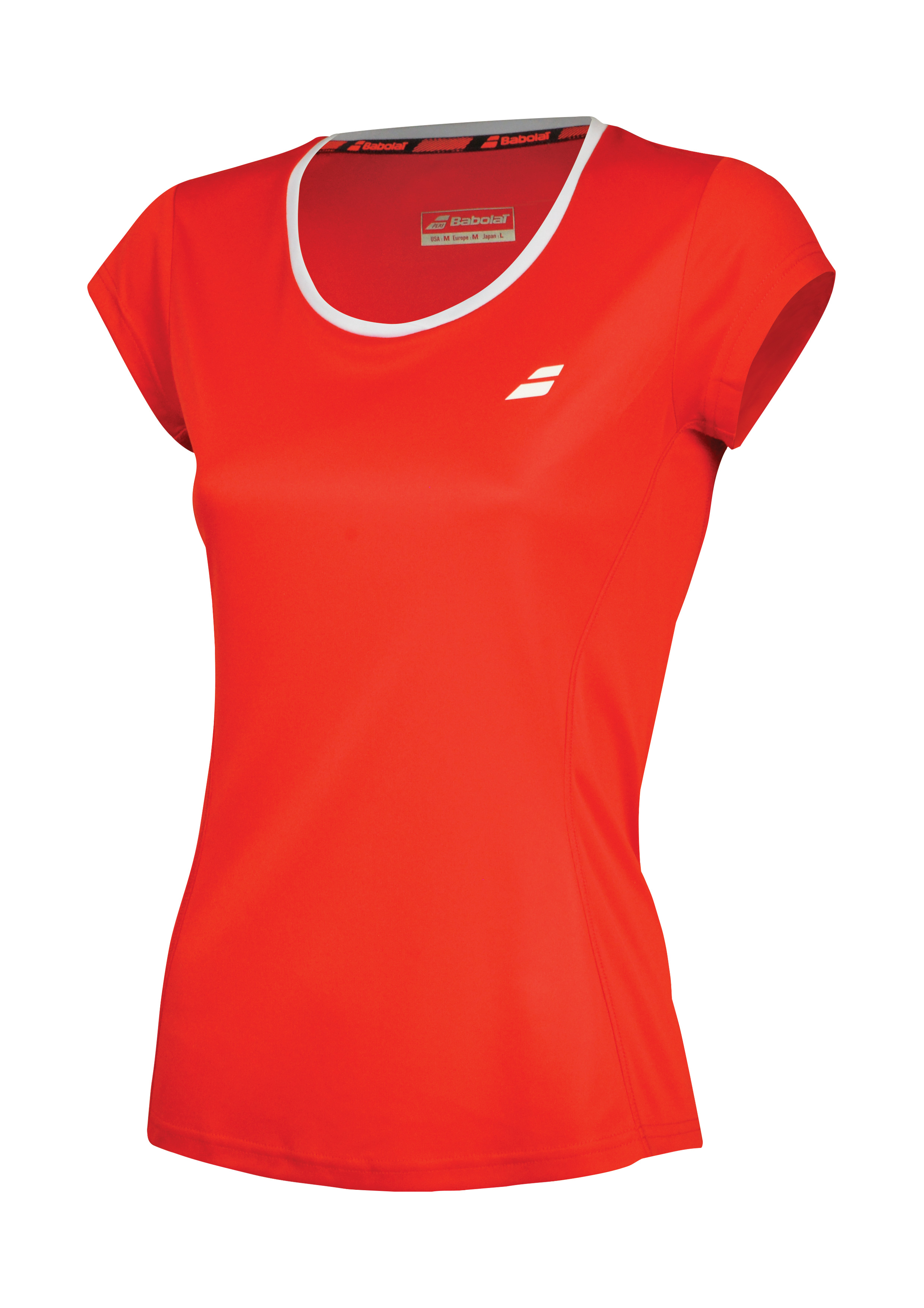 Babolat Flag Tee Girl Core Club Fluo Red 164